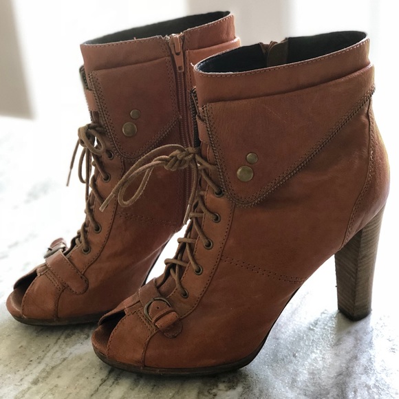Truvio leather open toed booties - Picture 5 of 5